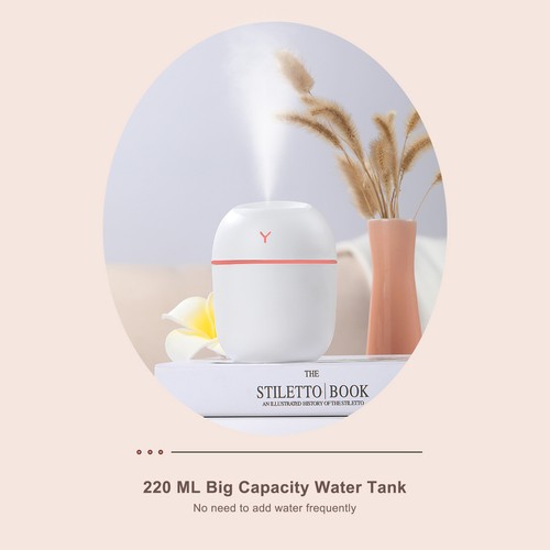 Usb mini humidifier - mini, pink
