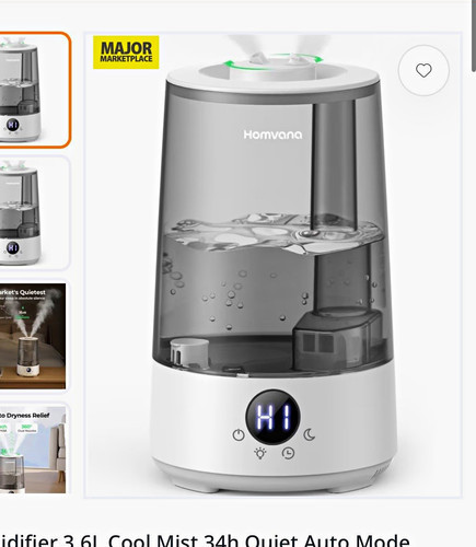 Homvana cool mist - homvana, 3.6l